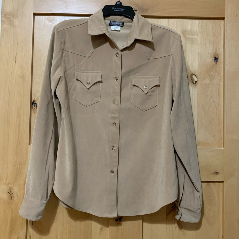 Rough Rider By Circle T Button Down Shirt  Women’s S Tan